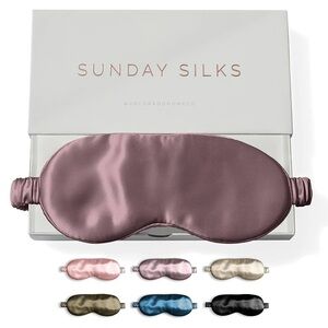 NEW!!! Colorado Home Co Sleep Mask Silk Eye Mask for Sleeping Deep Mauve $63